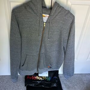 Aviator Nation Bolt Hoodie - Heather Grey Size L
